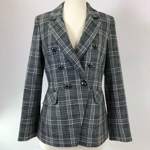 LINI blazer the Evelyn cut double breasted plaid